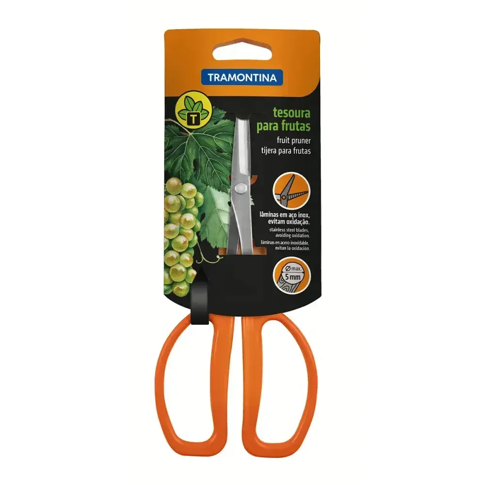 Tesoura para fruta profissional em aço inox 5MM Tramontina — fotografia 4