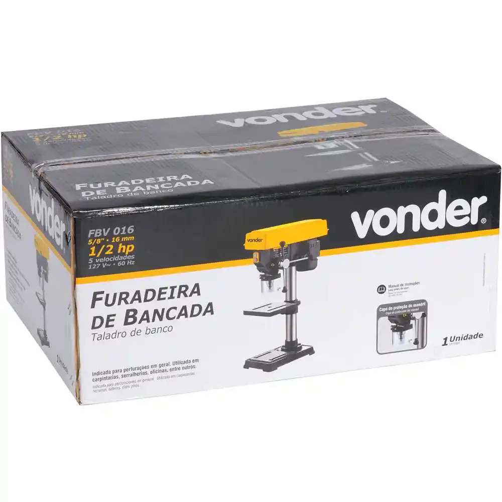 Furadeira de bancada 1/2 pol 1/3HP FBV013 Vonder 220 V — fotografia 5