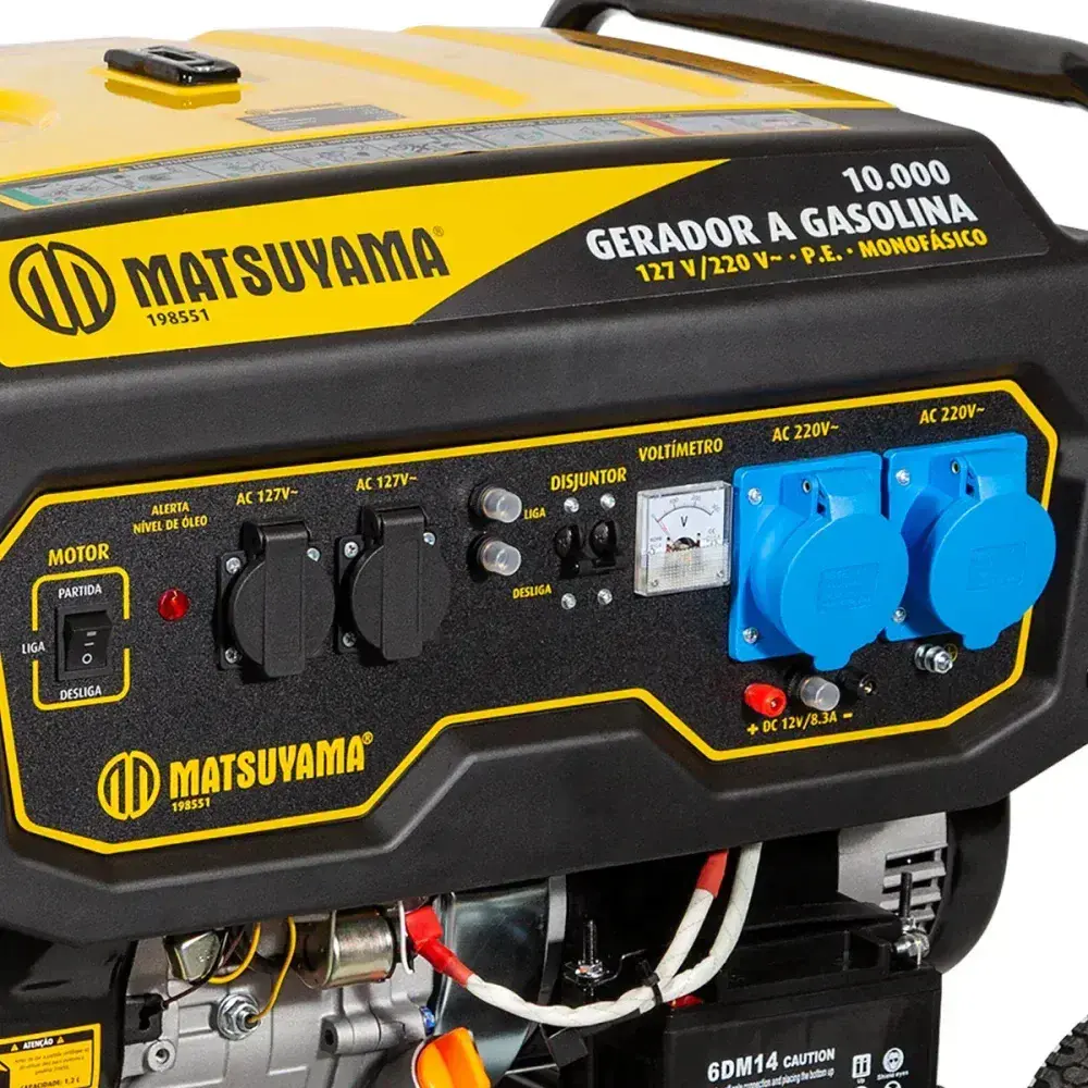 Gerador à gasolina 10000NG 460CC mono 127/220V Matsuyama — fotografia 5