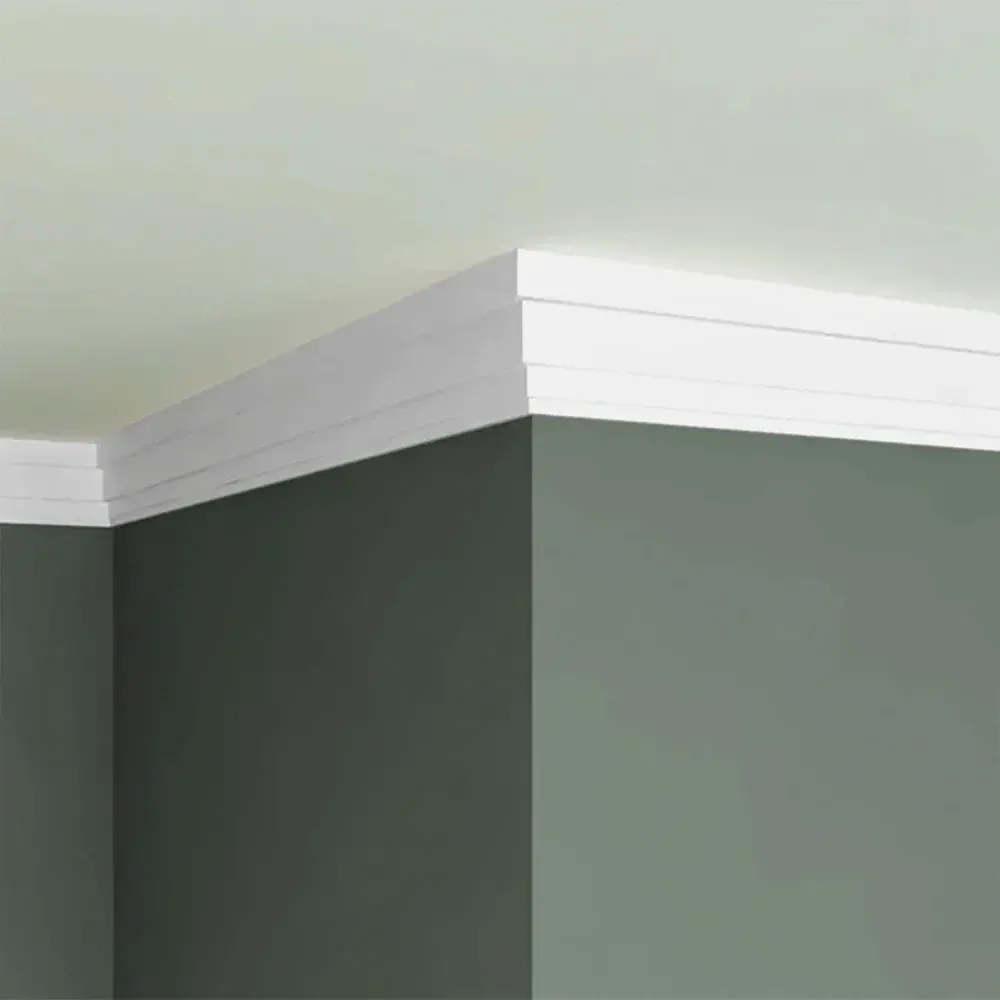 Roda teto eva autocolante rt 340 5M x 5CM branco meu rodapé
