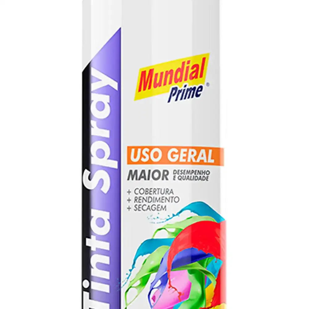 Tinta spray 400 ML mundial prime Branco — fotografia 6