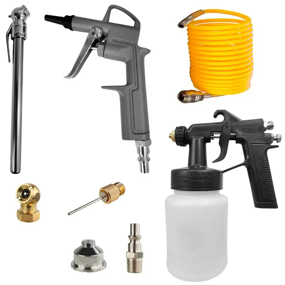 Compressor ar direto 1/2HP 1/2 polegada 350W kit 9 acessórios bivolt ECAD-350-03 Evald — fotografia 7