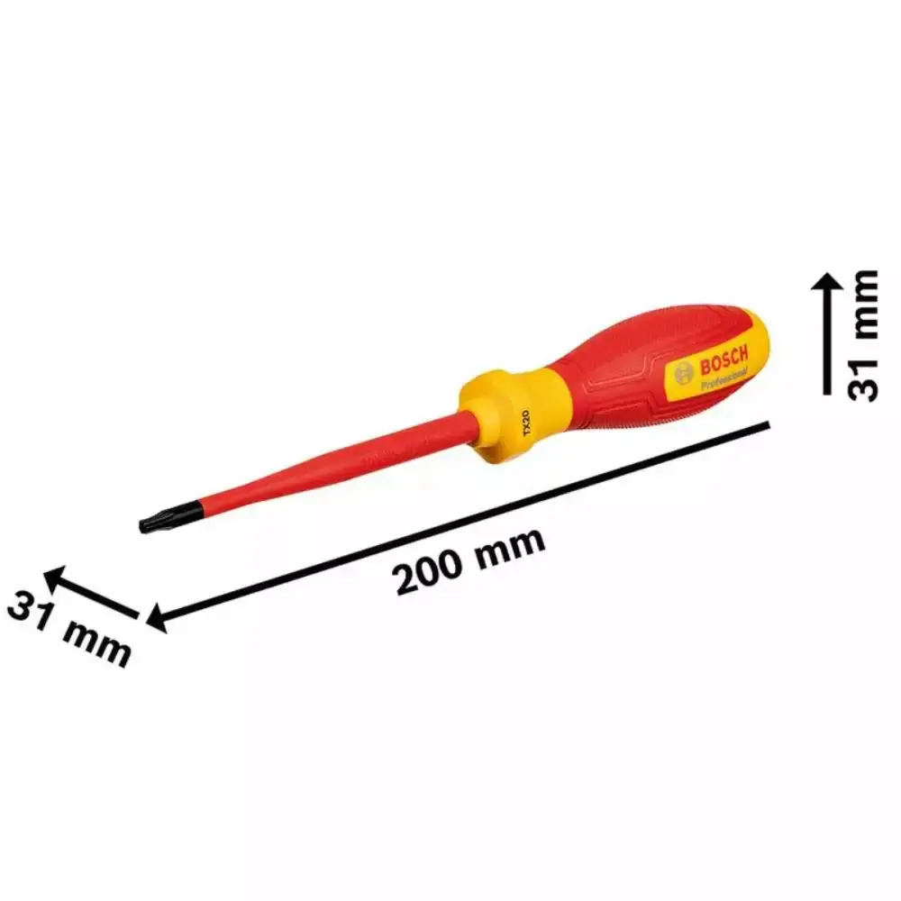 Chave VDE Torx TX 20 x 100 milímetros 1000 volts BOSCH — fotografia 3