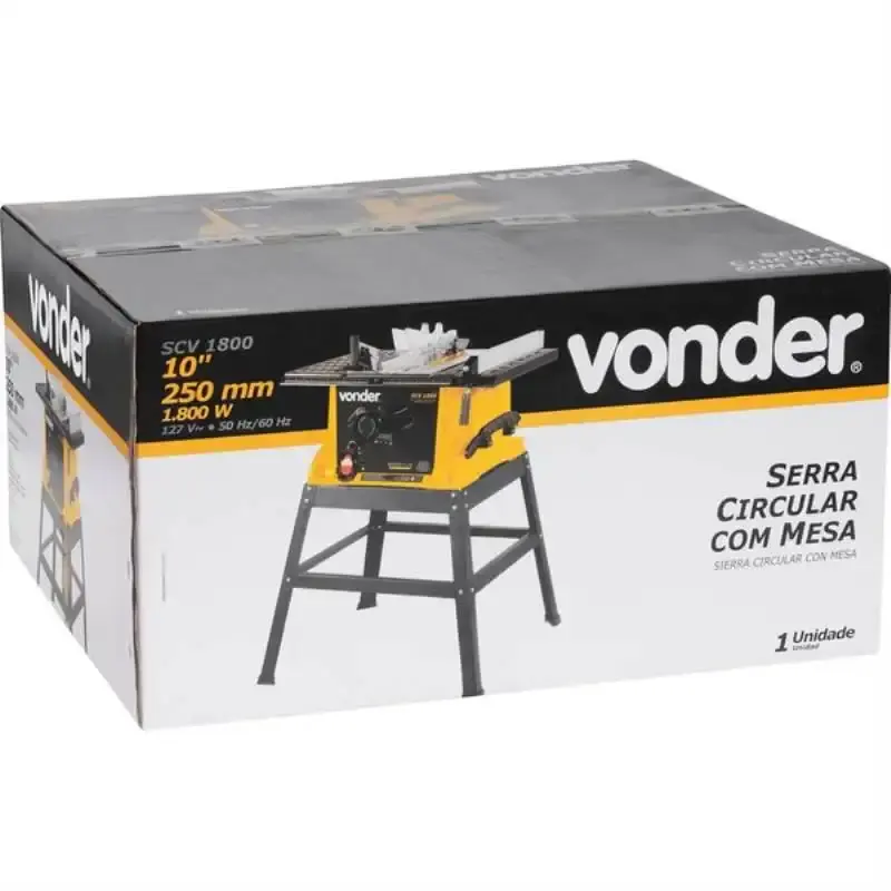 Serra circular de bancada 10 POL 1800W SCV 1800 Vonder 110 V — fotografia 3
