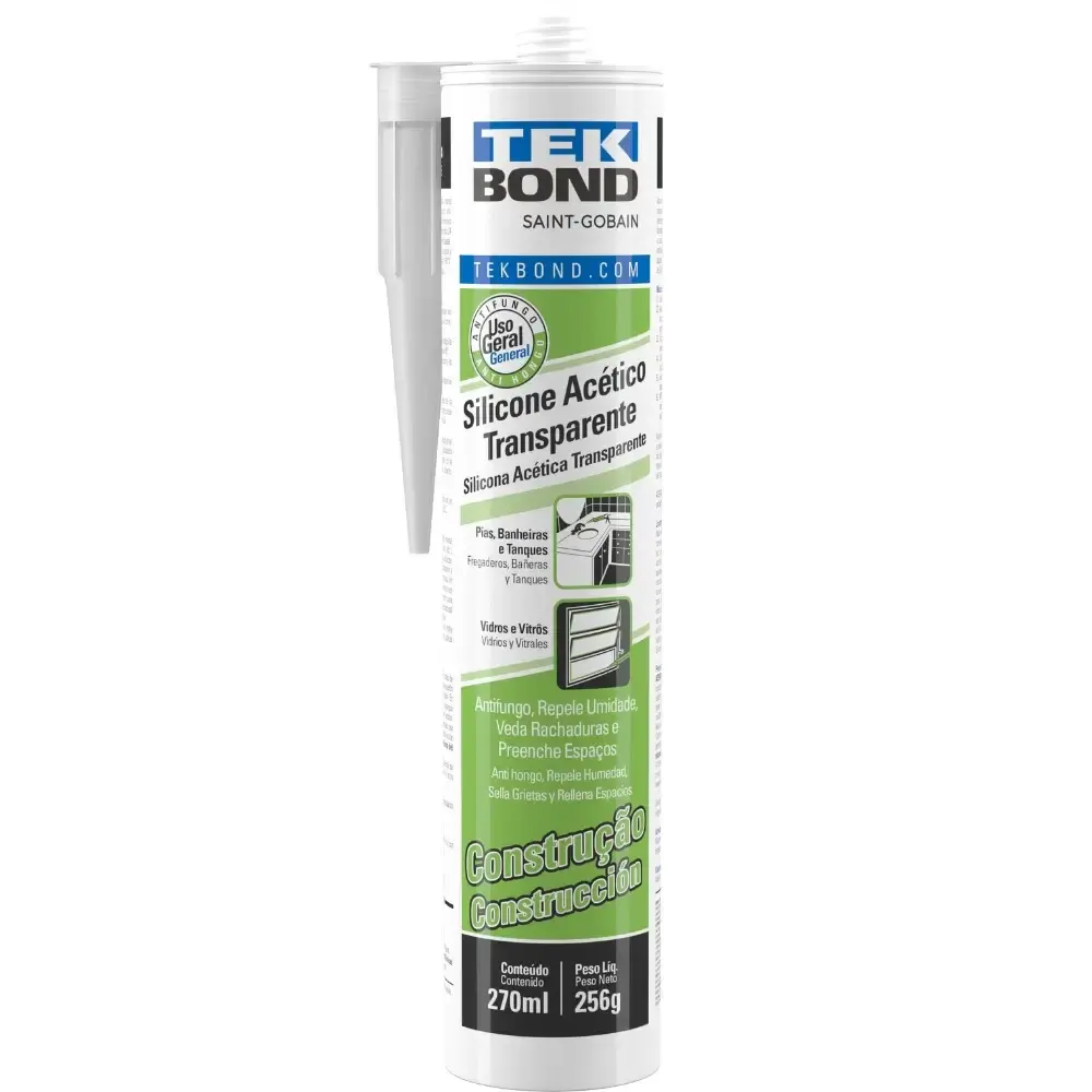 Silicone tubo construção incolor acético 256G tekbond TEK Bond — fotografia de referência