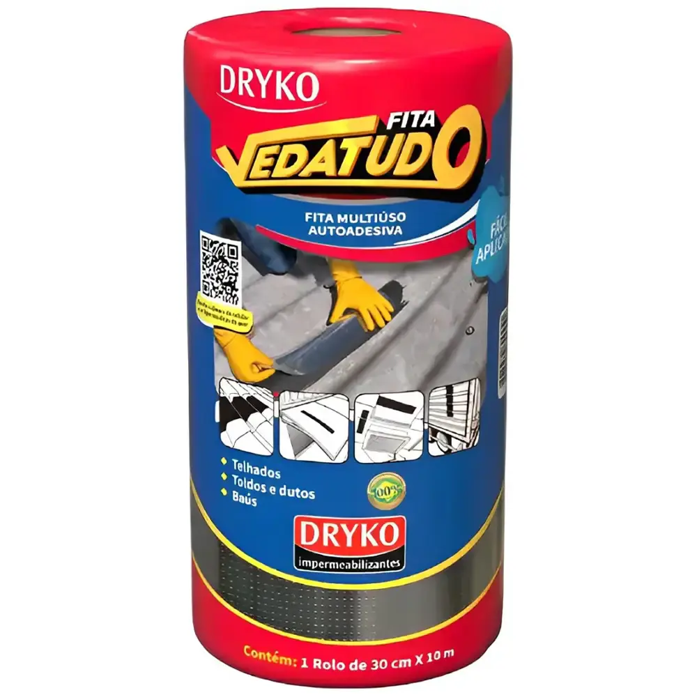 Fita Asfáltica 30cm x 10 Metros e Primer Asfáltico 1 Litro DRYKO — fotografia 2
