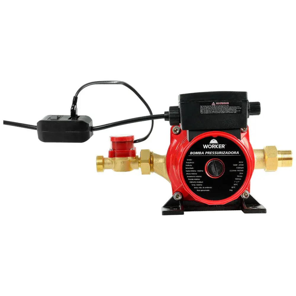 Bomba pressurizada com 3 níveis 100MCA 1/2HP Worker — fotografia de referência