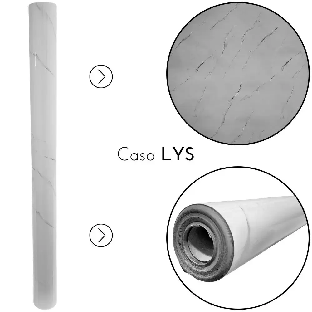 Papel de Parede Auto Adesivo Rolo 10 Metros x 0,60 CM CASA LYS Branco Ônix — fotografia 8
