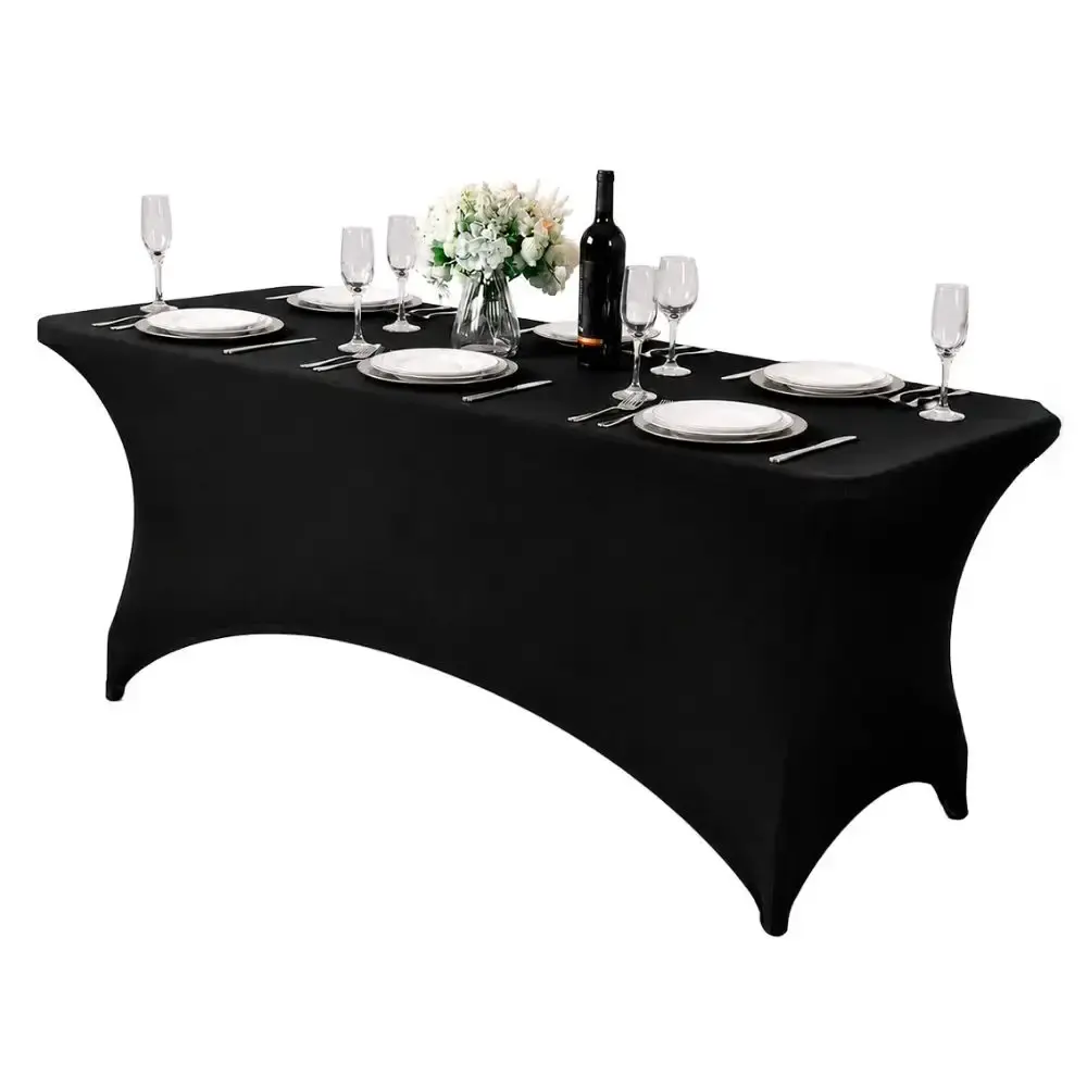 Kit Mesa Dobrável Rattan 180 x 74 x 74 CM Vira Maleta com Toalha Capa Elástica Preta CASA LYS Zelt — fotografia 3