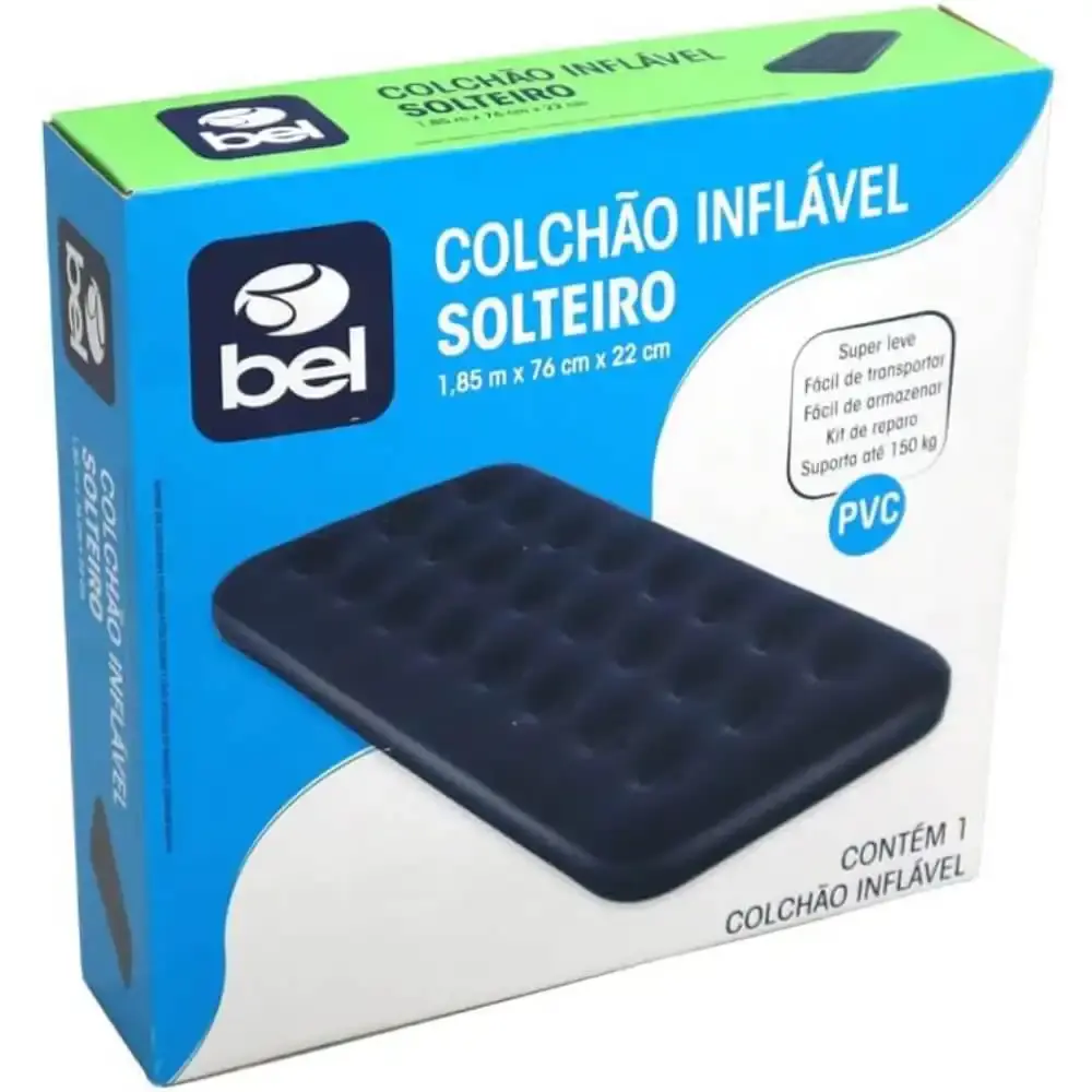 Colchão inflável de solteiro 185 x 76 x 22 CM 110000 BEL — fotografia 7