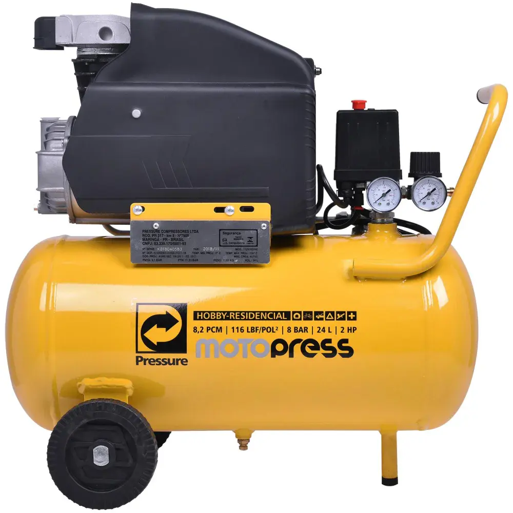 Moto compressor de ar motopress 2HP 8,2PCM 24L 127V Pressure — fotografia de referência