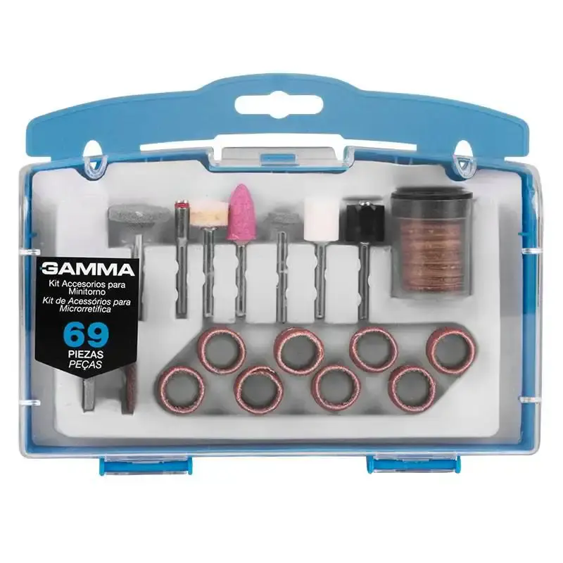 Kit de acessórios para microrretífica com 69 peças G19504AC Gamma — fotografia 2