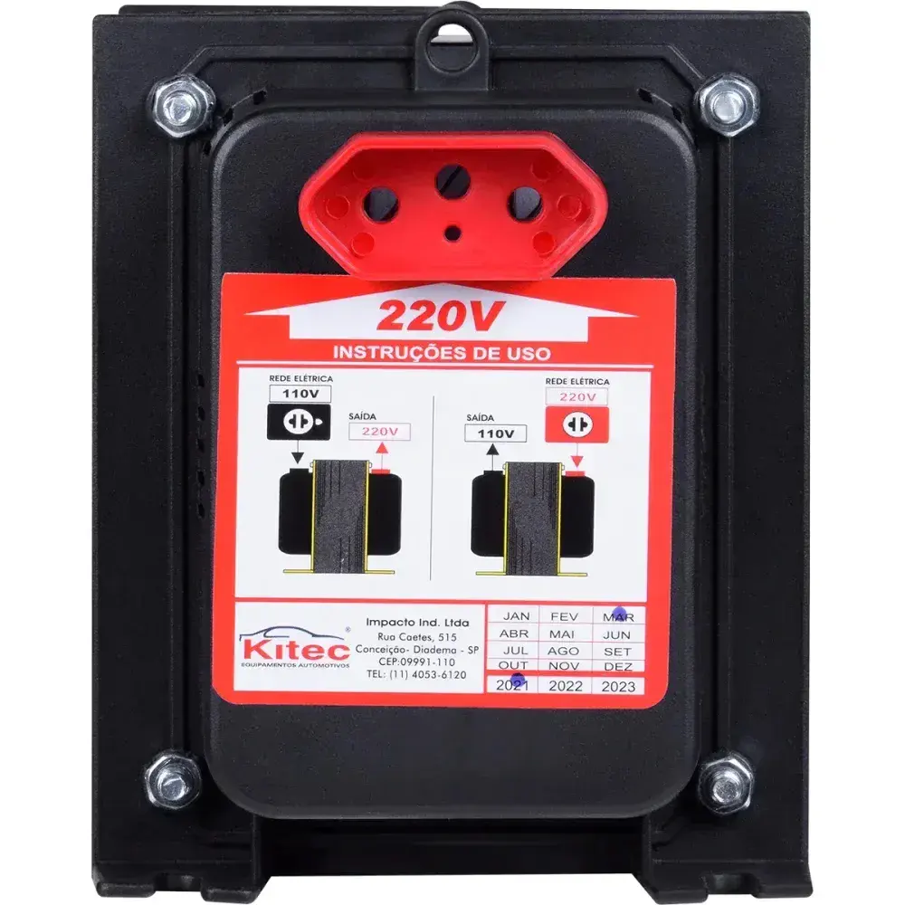 Autotransformador tripolar 750VA 525W bivolt Kitec — fotografia 8