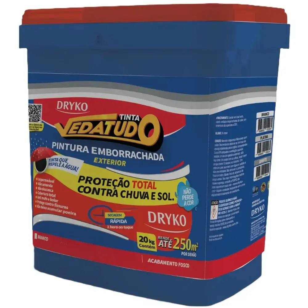 Tinta emborrachada branca 20 KG vedatudo Dryko — fotografia de referência
