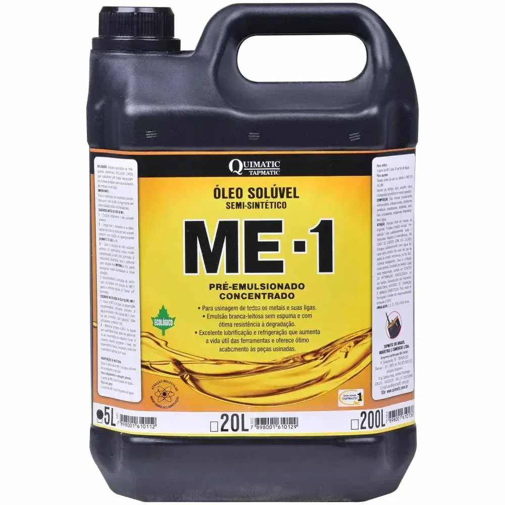 Me 1 óleo solúvel semissintético ecológico 5L quimatic tapmatic — fotografia 5