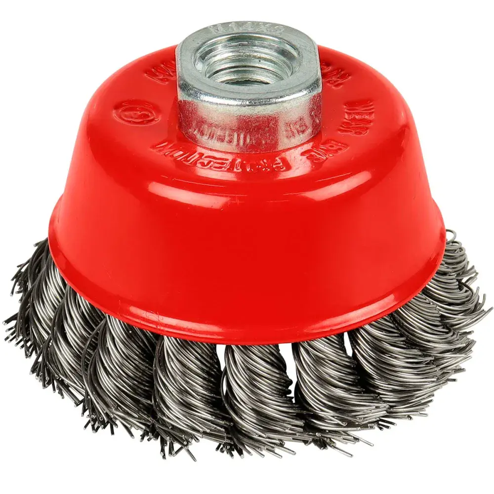 Escova copo em aço inox 4 101,60MM Worker — fotografia 3