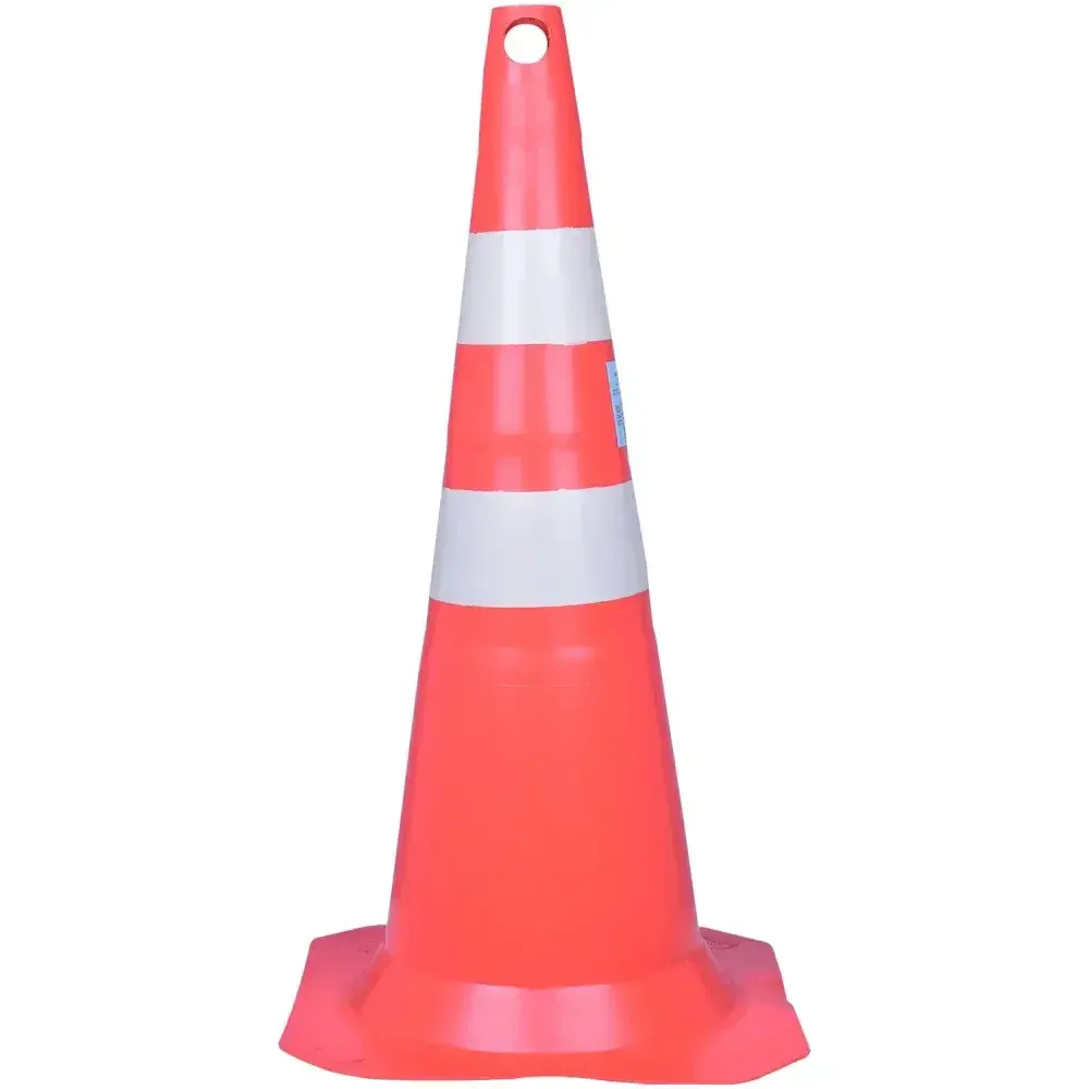 Cone para sinalização em pvc 75CM laranja e branco Worker — fotografia de referência