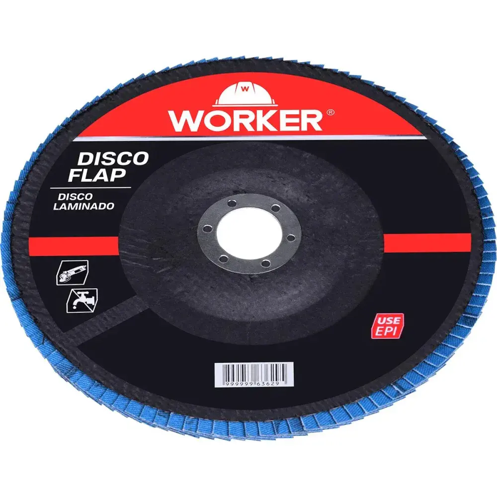 Disco flap inox 4.1/2” grão 80 reto 27 Worker — fotografia 8