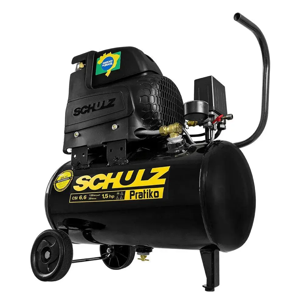 Compressor de ar pratiko csi 6,6/20 20L 1,5 hp Schulz — fotografia 2