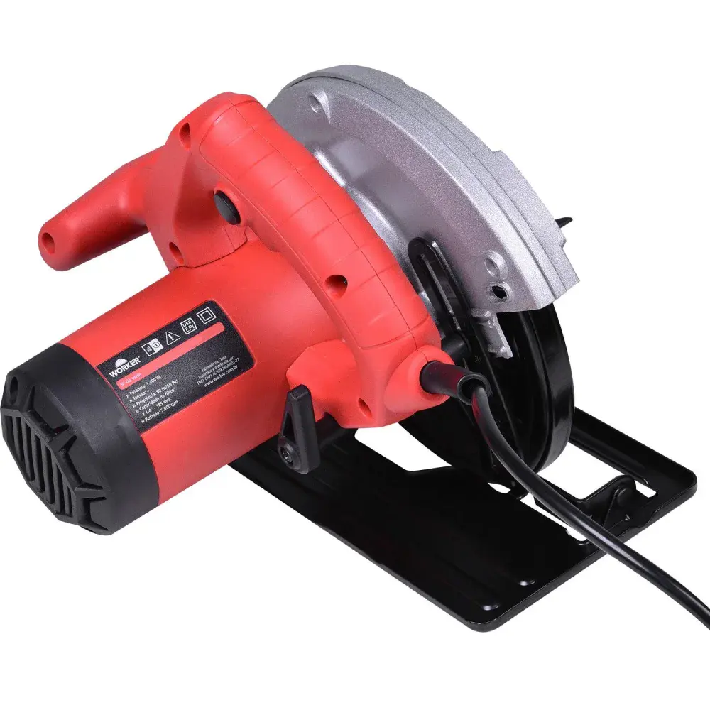 Serra circular elétrica 7.1/4 5000RPM 1300W 220V Worker — fotografia 4