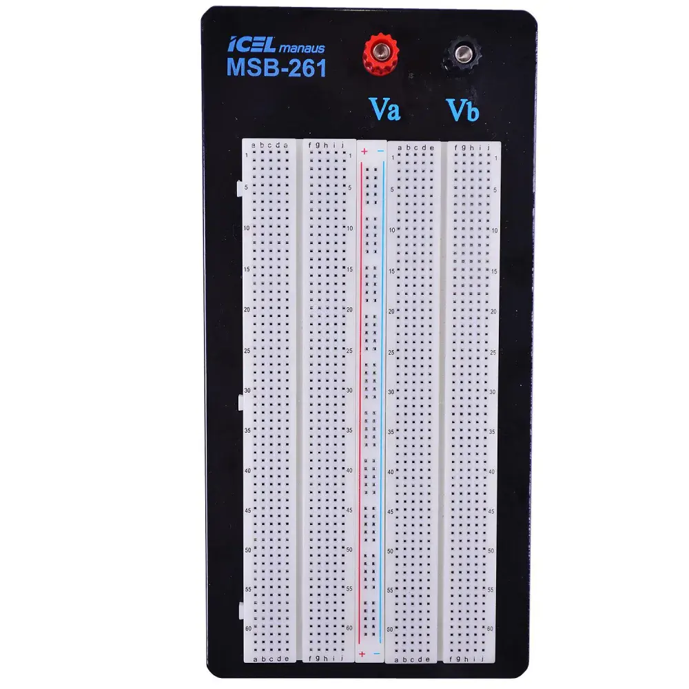 Protoboard com 2 bornes 1360 furos MSB-261 Icel — fotografia 4