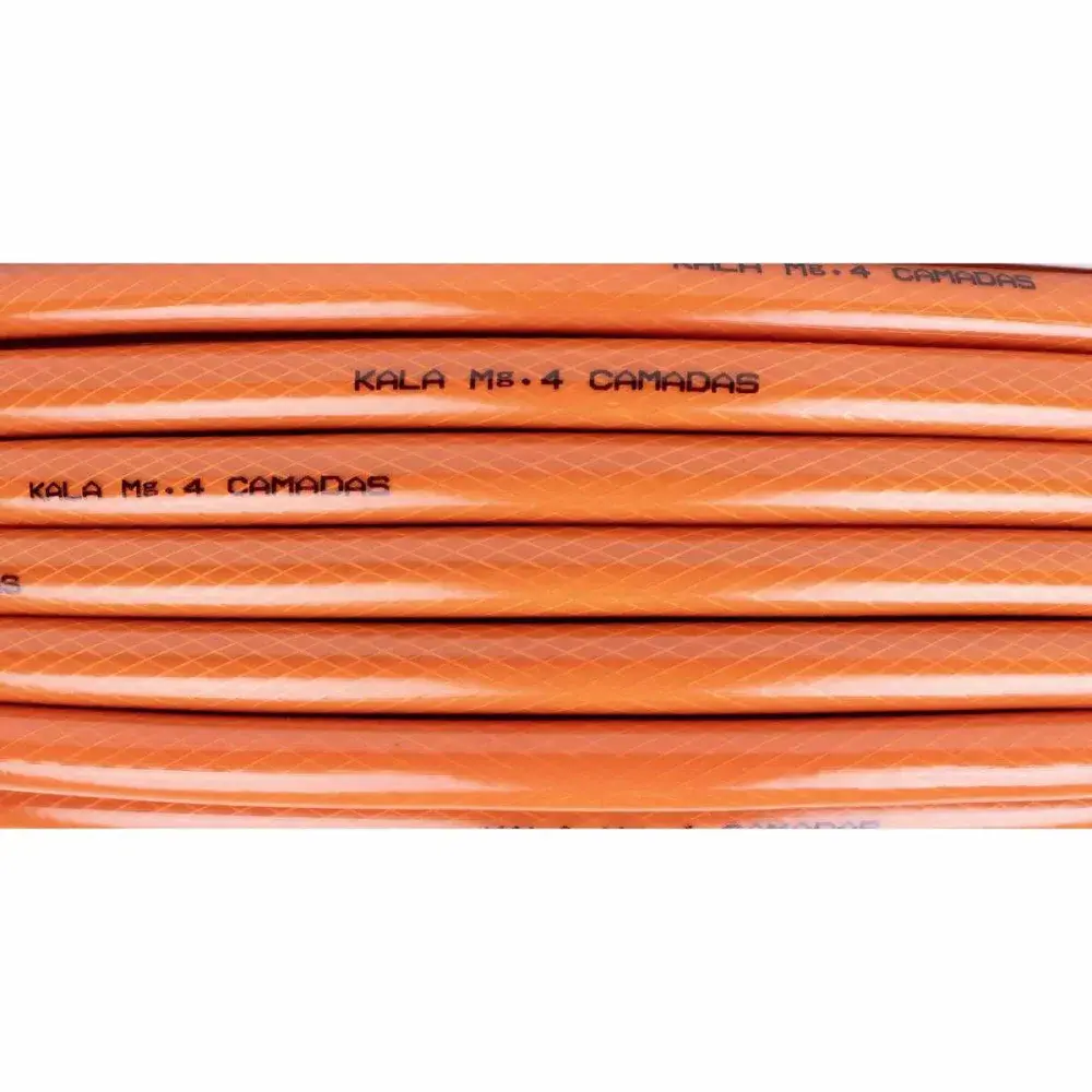 Kit mangueira jardim reforçada laranja 4 camadas 15M Kala — fotografia 8