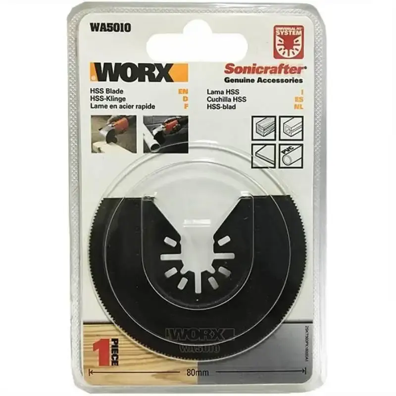 Serra circular meia lua HSS 80 MM para ferramenta multifunção WA5010 Worx — fotografia 2