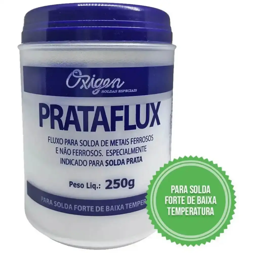 Fluxo prata para solda prataflux 250G PRATA250 Oxigen — fotografia 3