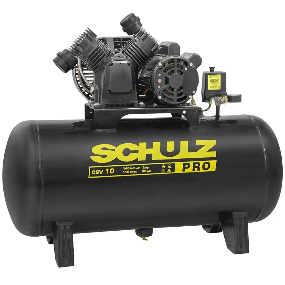 Compressor de ar 10 pés 110L 2 pistões monofásico 921.7753-0 Schulz 220 V — fotografia de referência
