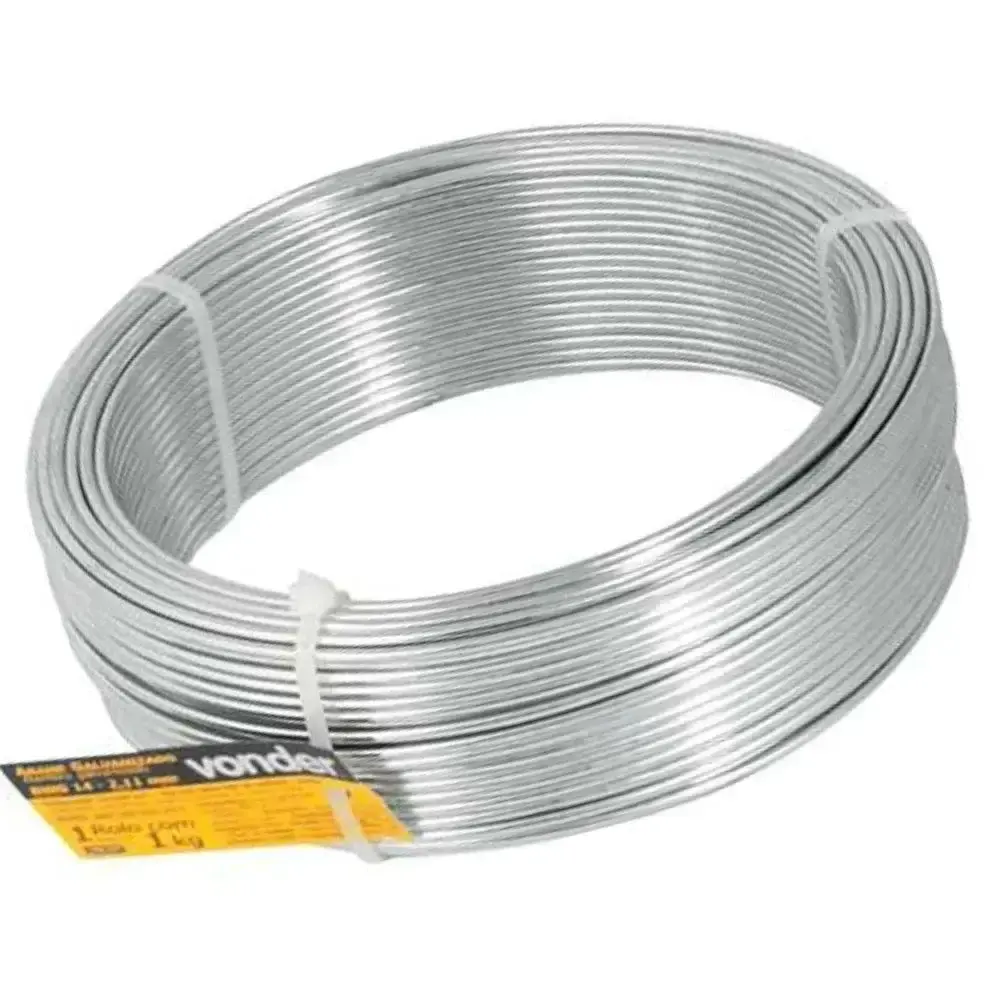 Arame galvanizado 2.11MM rolo 1KG BWG 14 Vonder