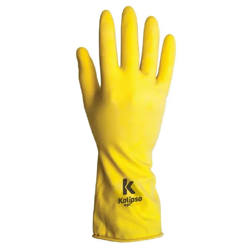 Luva látex light tamanho grande amarelo Kalipso