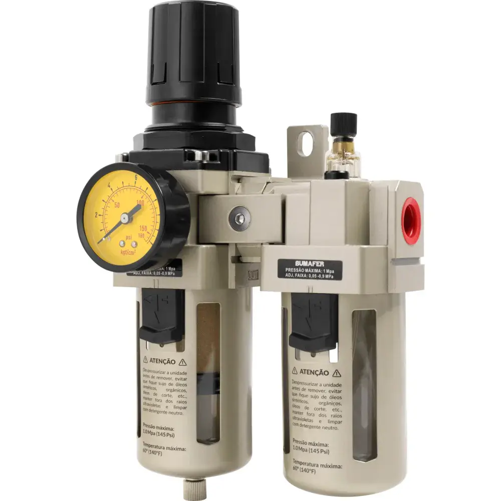 Regulador e lubrificador de ar 145 lbf/pol 1/2 Bumafer — fotografia 10