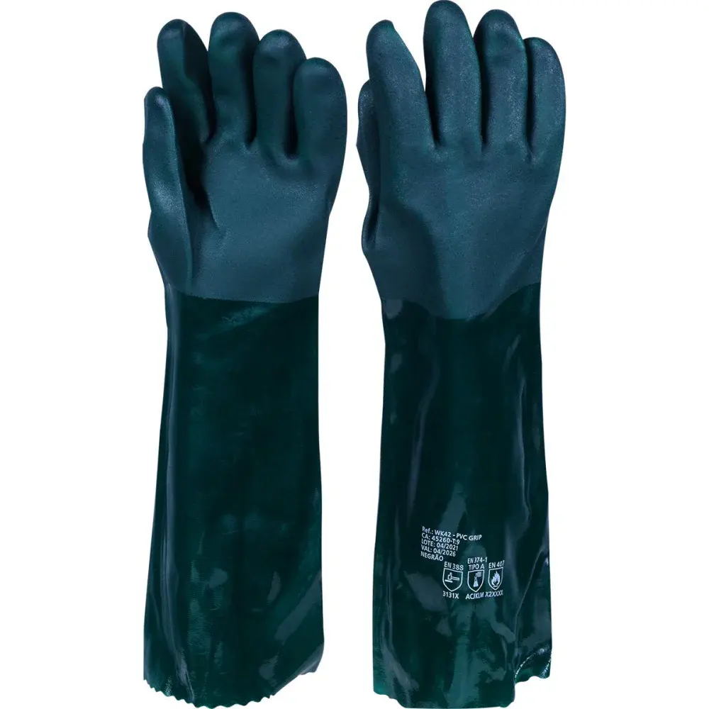 Luva de pvc forro em poliéster 45CM g Worker