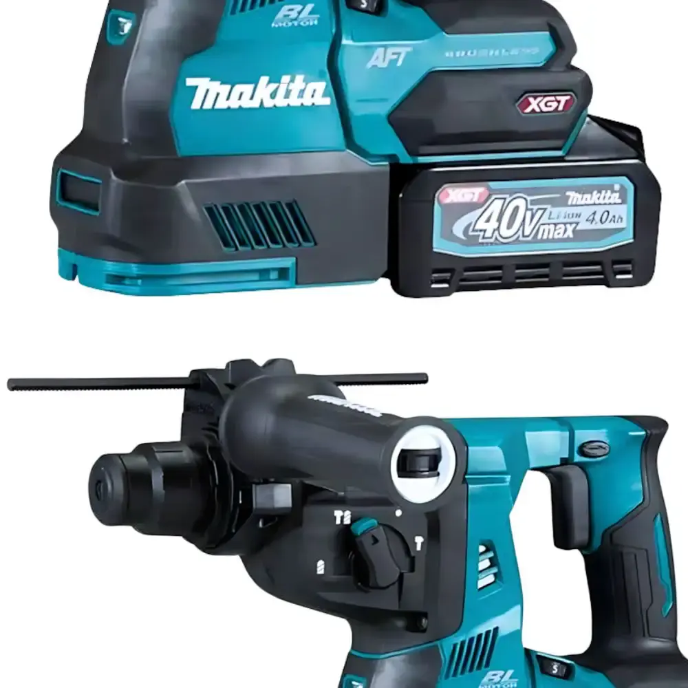 Martelete max perfurador rompedor bateria 40V com 2 baterias e maleta HR001GM201 Makita 110 V — fotografia 5