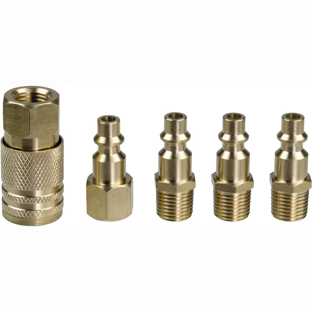 Kit acoplador rápido ar 1/4" 5 peças Worker — fotografia 3