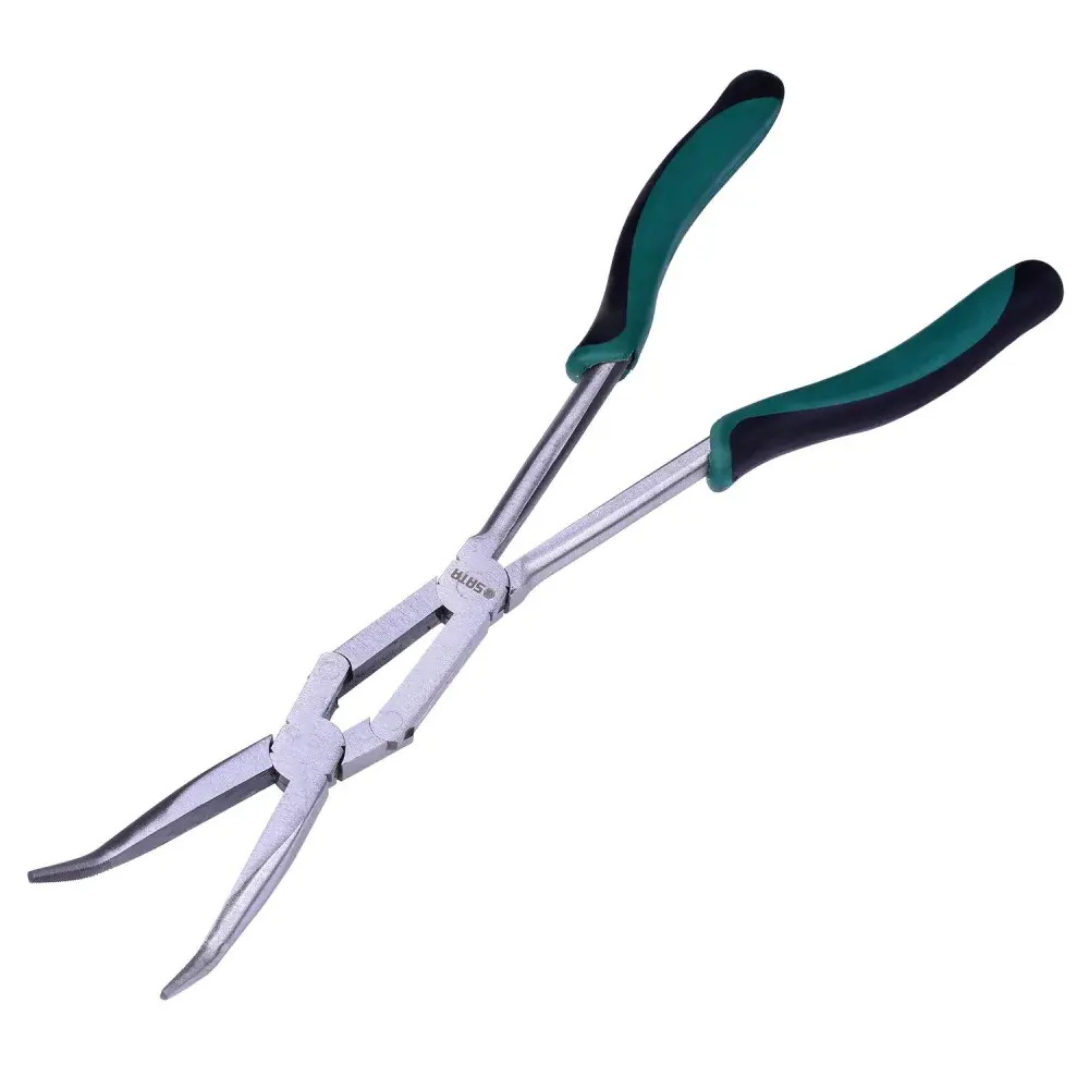 Alicate bico meia cana extra longo curvo 34CM ST70721ST Sata — fotografia 3
