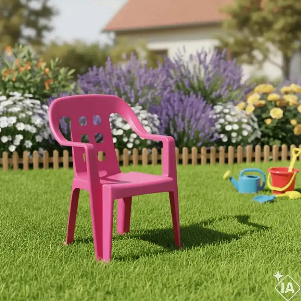 Cadeira de plástico play infantil 40KG BEL Rosa Belfix — fotografia 11