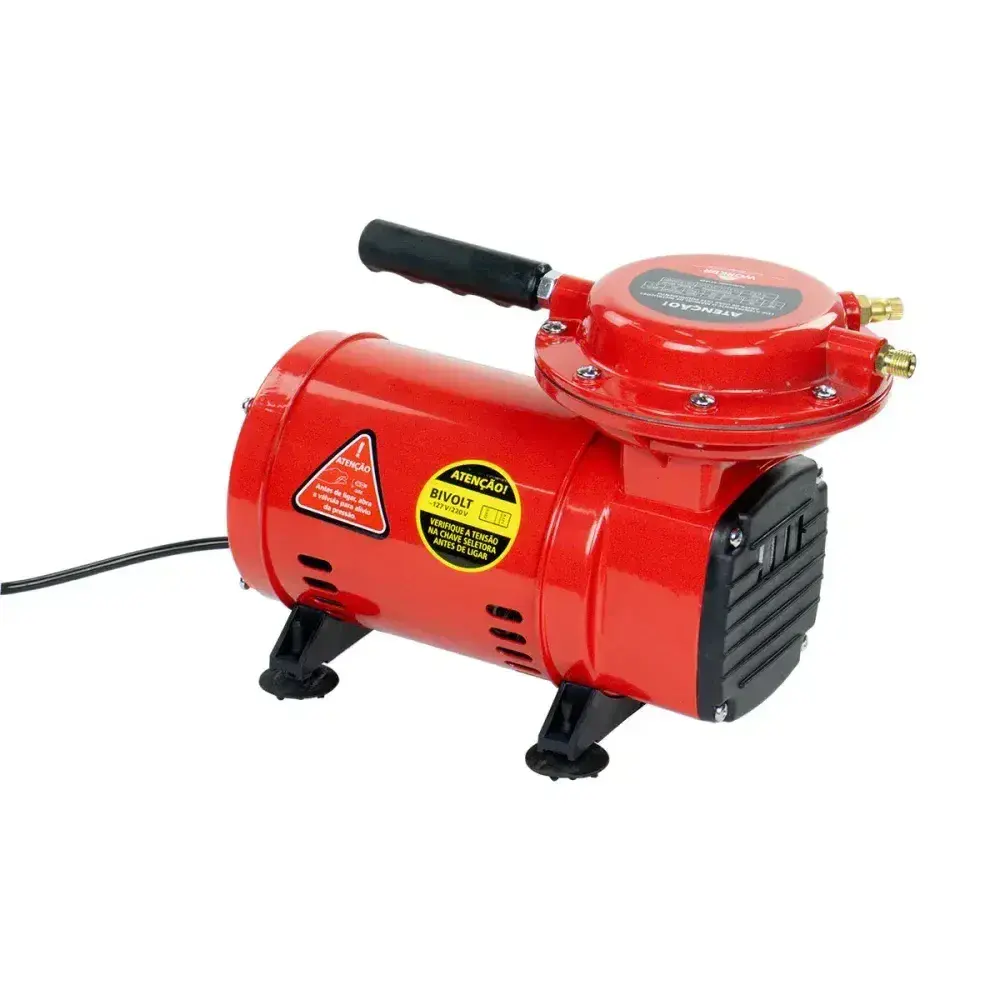 Compressor de ar direto 370W bivolt com kit de pintura Worker — fotografia 12