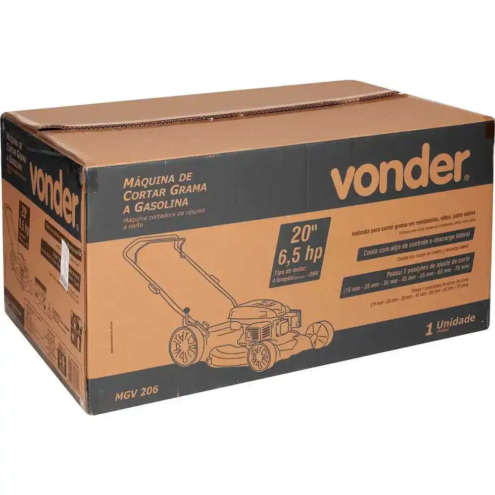 Cortador de grama a gasolina 20POL 6,5HP MGV-206 Vonder — fotografia 10