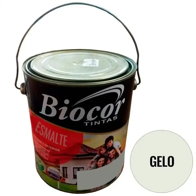 Tinta esmalte à base d'água gelo brilhante lata 3.6L biocor — fotografia de referência