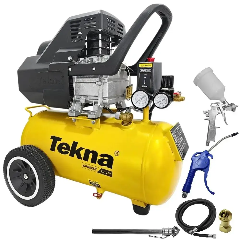 Compressor de ar 2,5HP 8 pés 22L lubrificado CP8525T Tekna 110 V — fotografia de referência