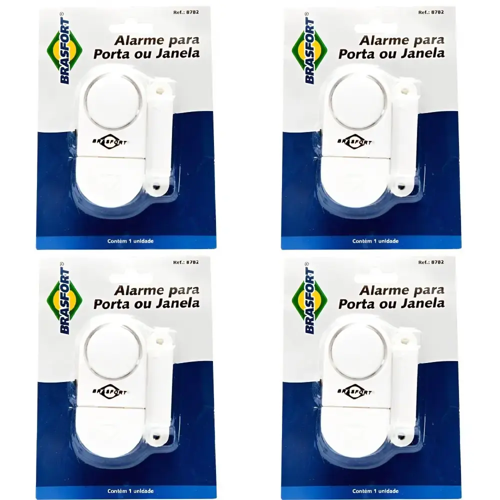 Alarme para Portas ou Janelas 8782 com 4 Unidades BRASFORT — fotografia de referência