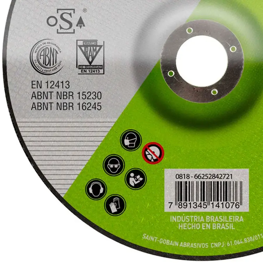 Disco de Desbaste Metal 9 POL x 6.4 MM Furo 7/8 POL Classic NORTON — fotografia 4
