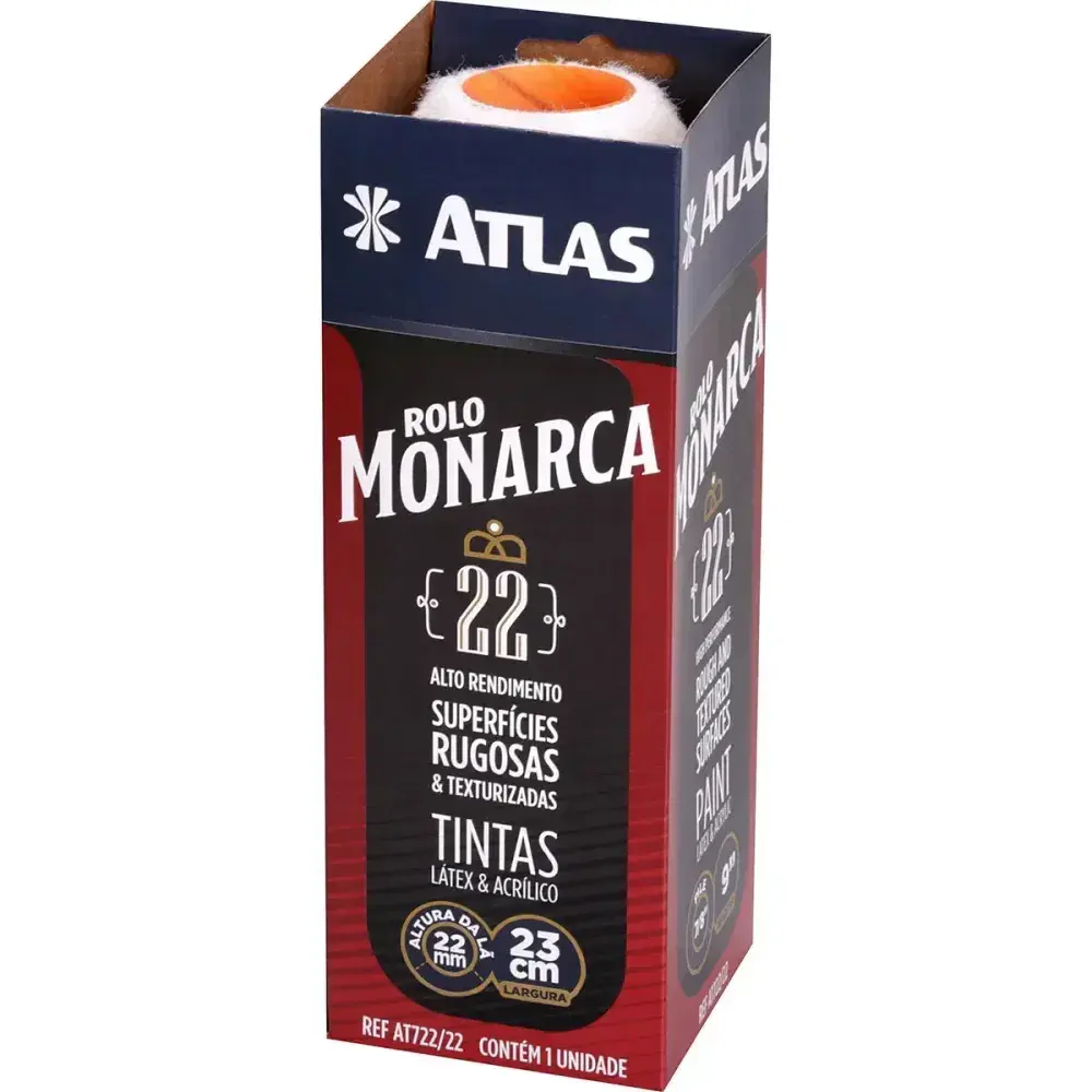 Rolo multiuso monarca de lã sintética 22MMX23CM Atlas — fotografia 4