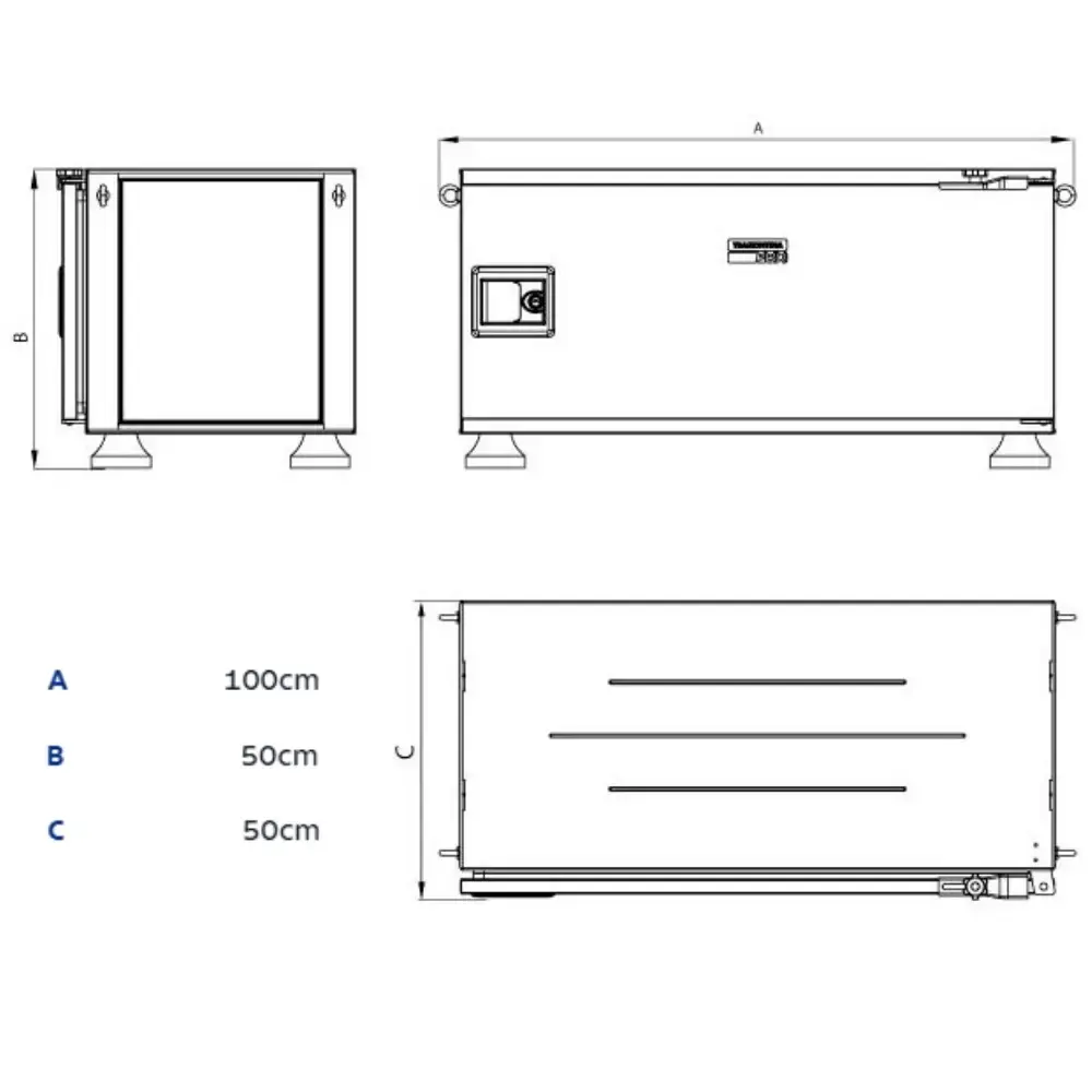 Caixa de Ferramentas PickupBox 50 x 50 x 100 CM TRAMONTINA — fotografia 6