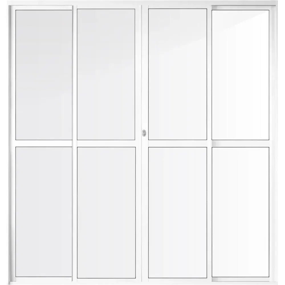 Porta balcão spp em alumínio br 4 folhas vl 210X200CM Aluvid