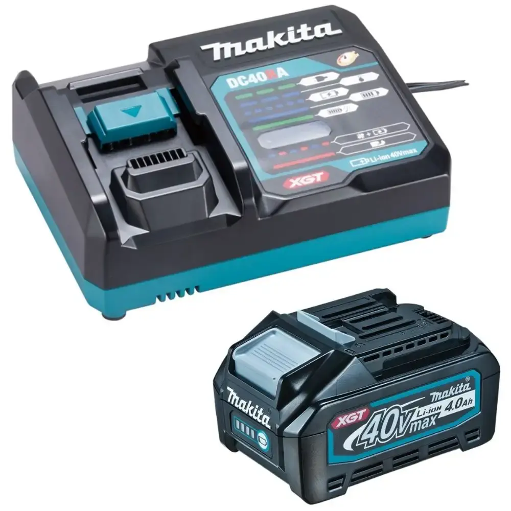 Motosserra sabre 30CM 1,4KW com bateria 40V 4,0AH e carregador Makita — fotografia 2