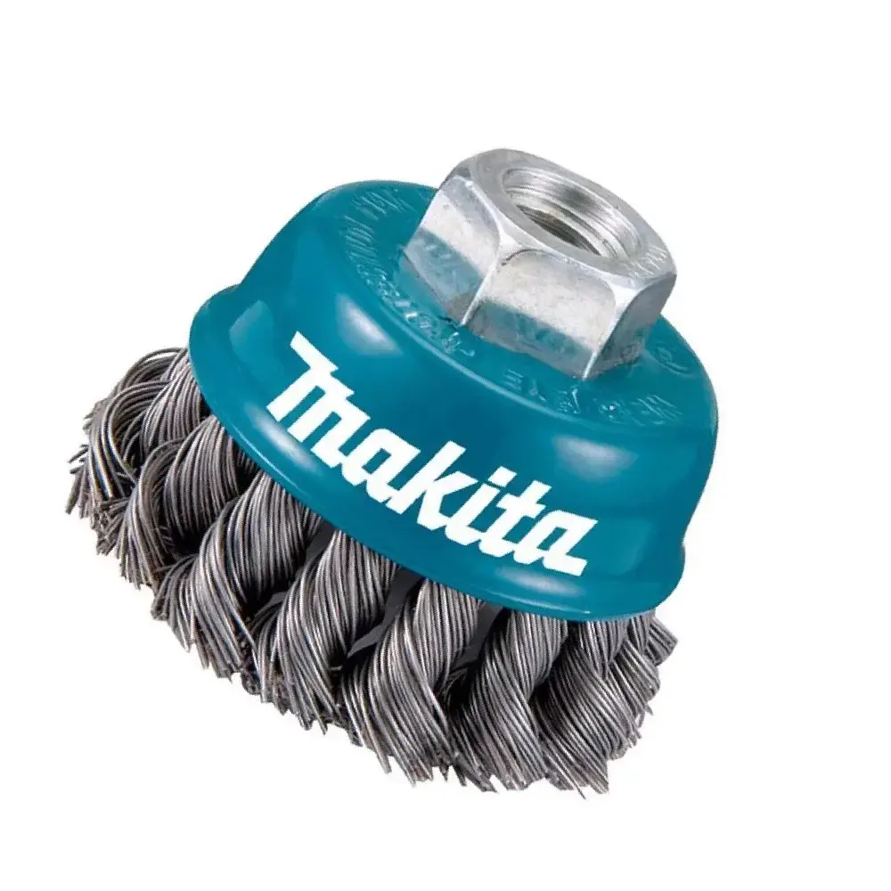 Escova de aço tipo copo arame trançada 75MM D24131 Makita — fotografia 3