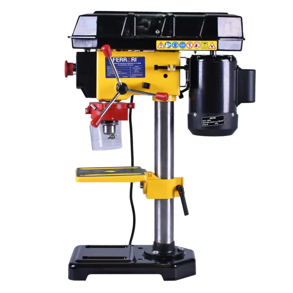 Furadeira de bancada com morsa e motor FG13 350W 127V Ferrari — fotografia 3