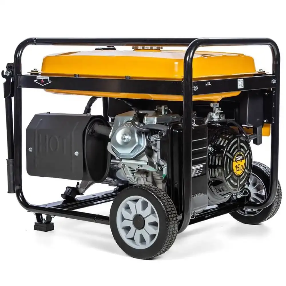 Gerador de energia à gasolina 9KVA 4T bivolt partida elétrica GM 8000E com rodas CSM — fotografia 5
